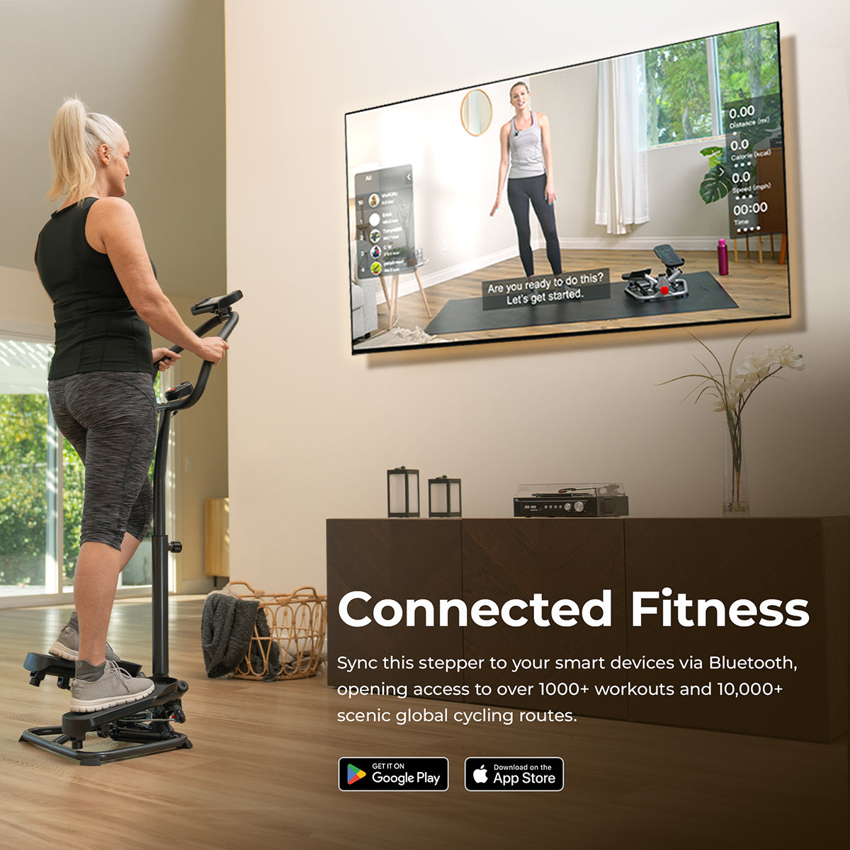 Smart Stair Stepper Machine with Handlebar