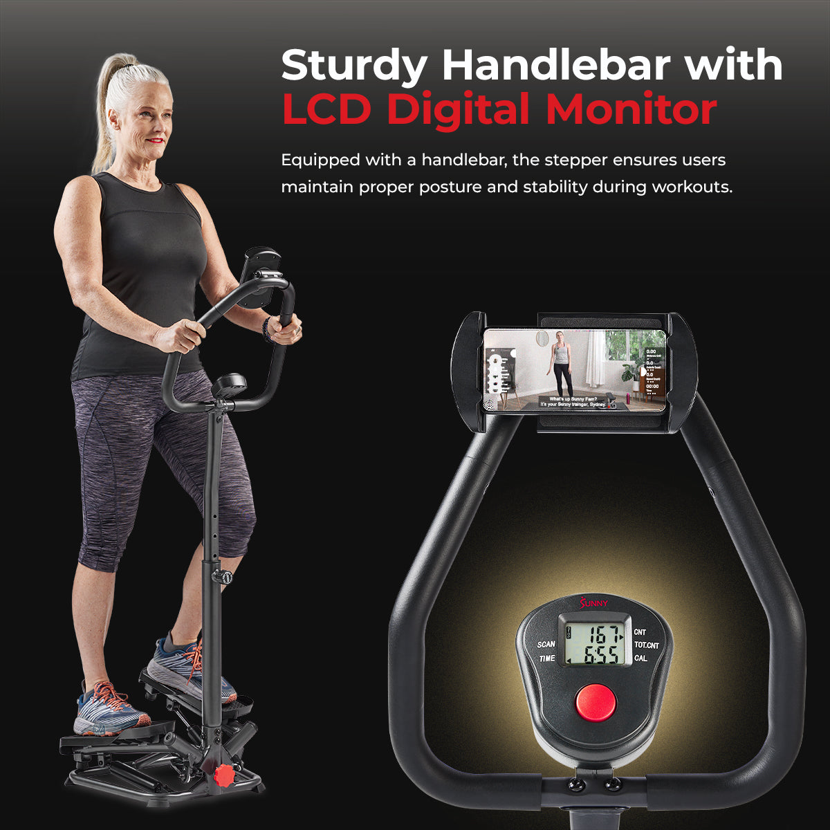 Smart Stair Stepper Machine with Handlebar