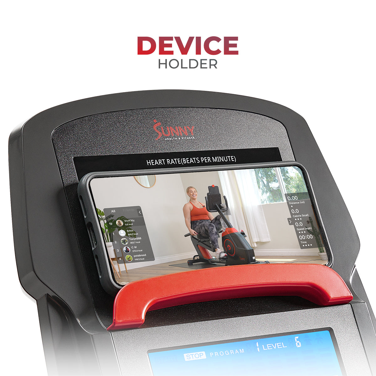 Premium Magnetic Resistance Smart Recumbent Bike with Exclusive SunnyFit® App Enhanced Bluetooth Connectivity