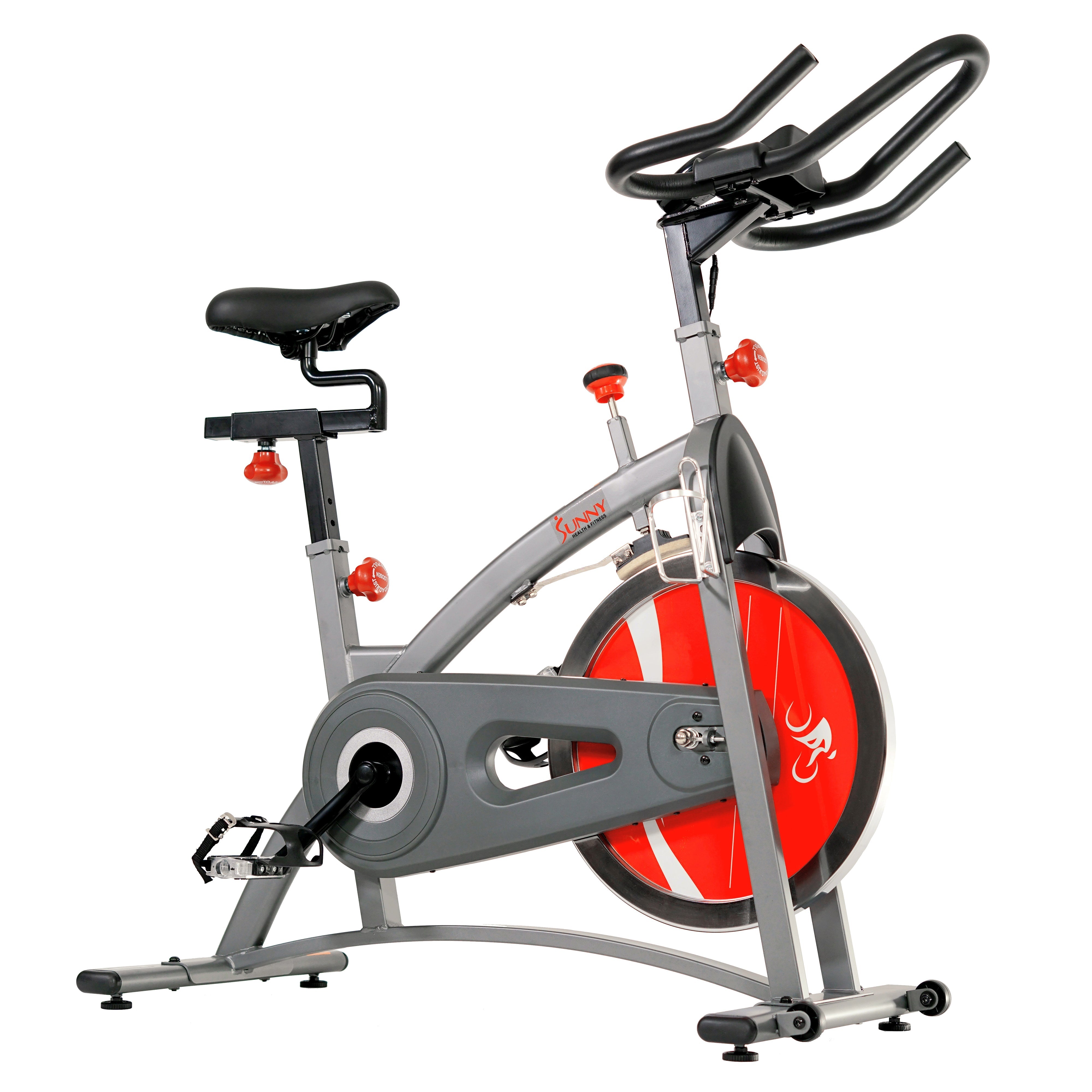 Belt Drive Exercise Bike Indoor Cycling Bike w/ LCD Monitor