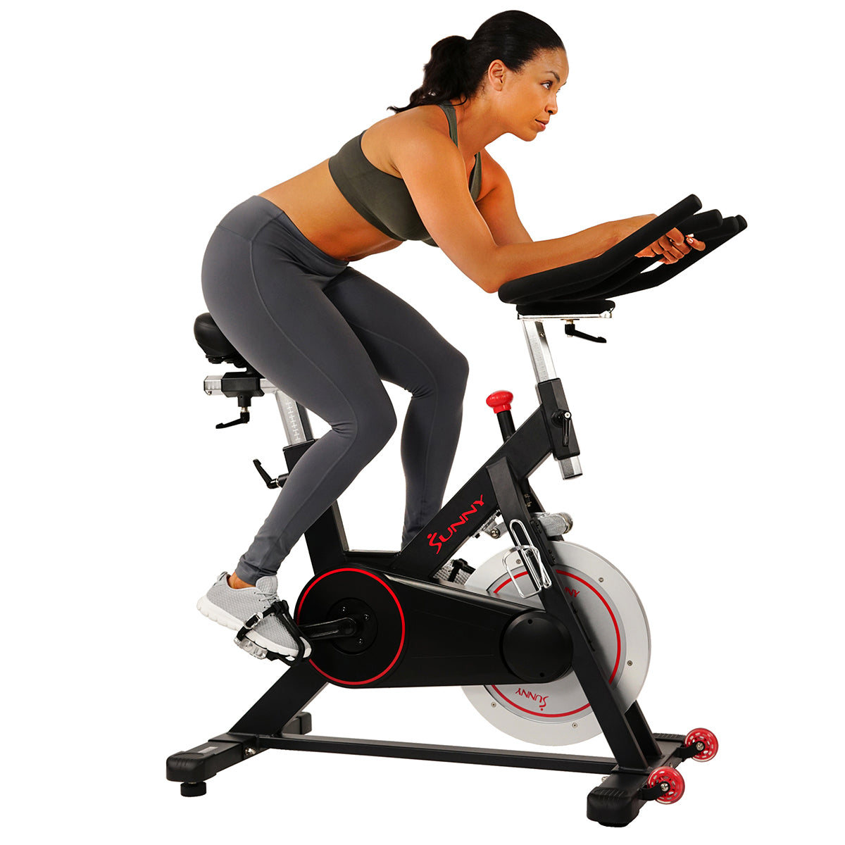 Indoor Cycling Bike Magnetic Belt Drive w/ High Weight Capacity and Device Holder