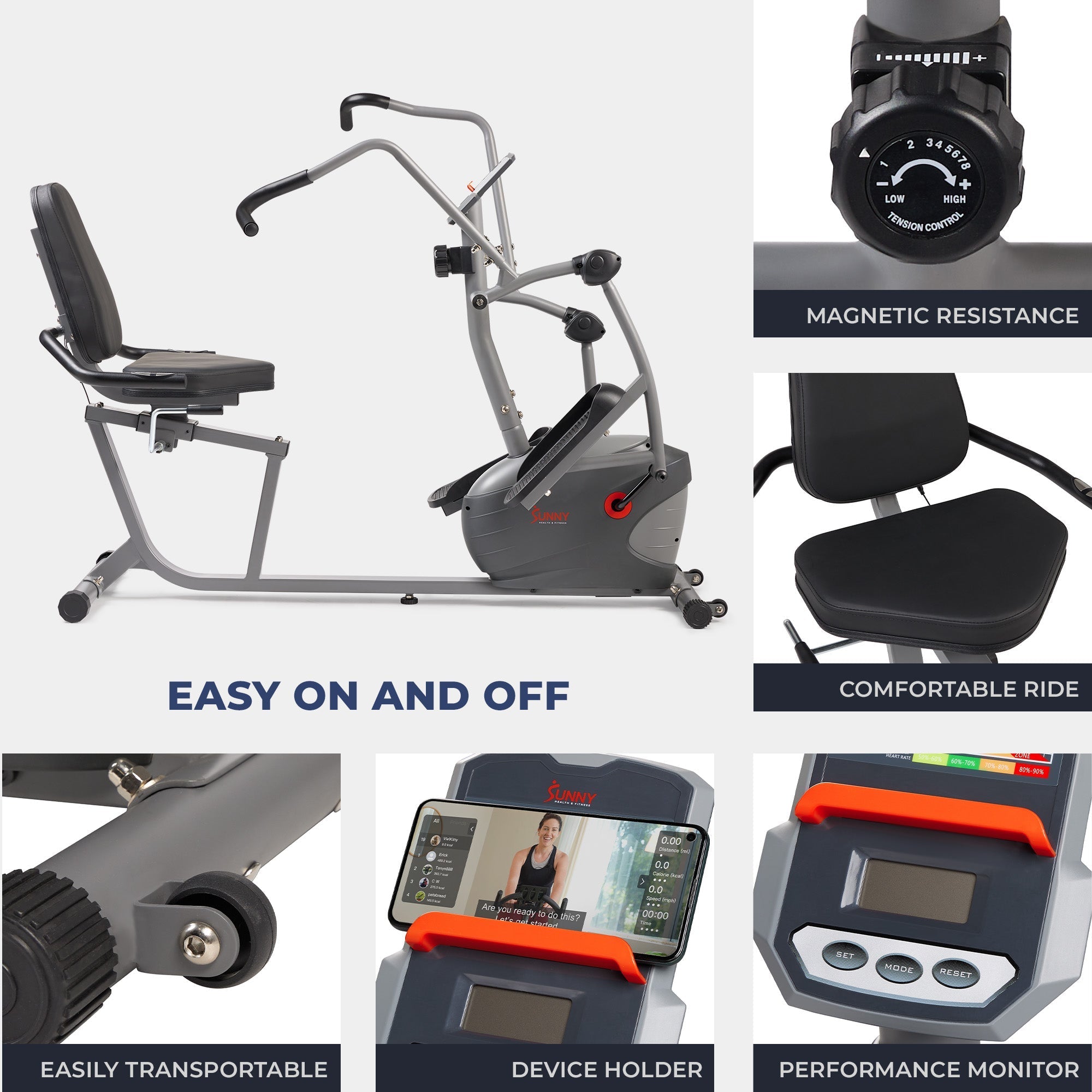 Performance Interactive Series Recumbent Cross Trainer and Elliptical