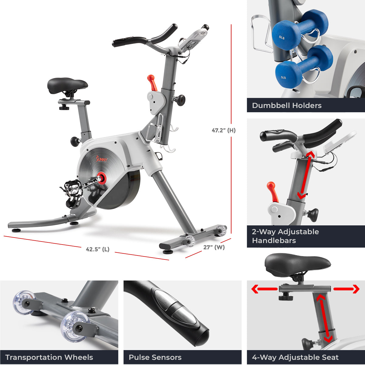 Prime Magnetic Belt Drive Indoor Cycling Bike