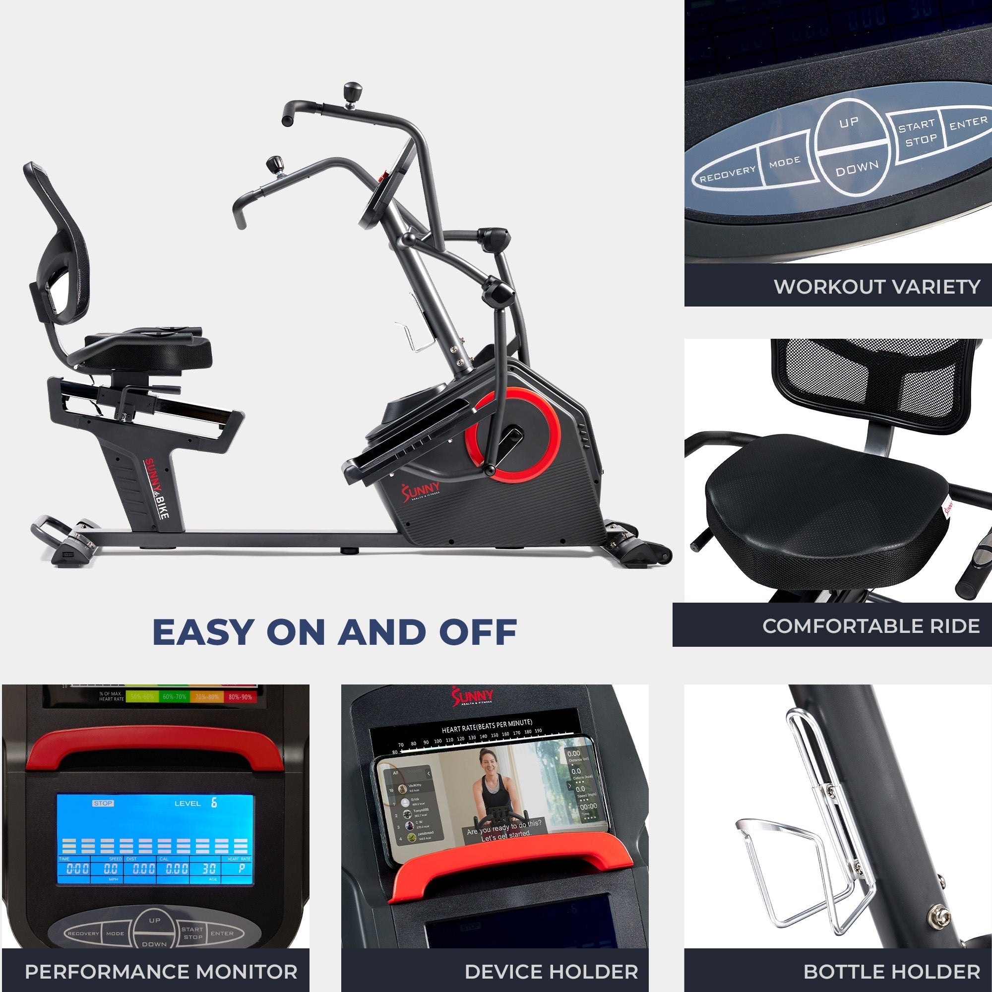 Smart Recumbent Elliptical Cross Trainer
