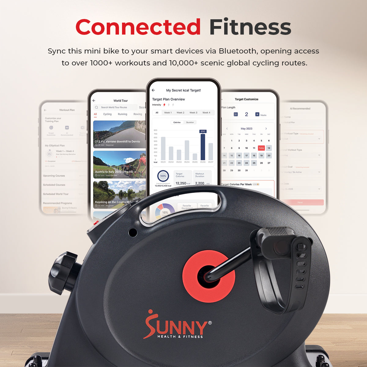 Under Desk Smart Mini Exercise Bike
