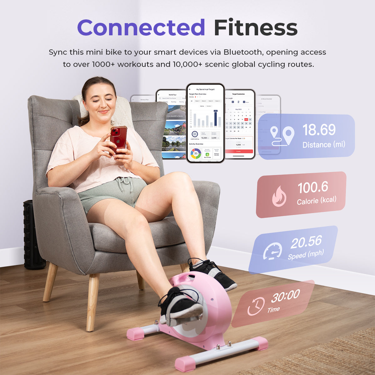 Under Desk Smart Mini Exercise Bike