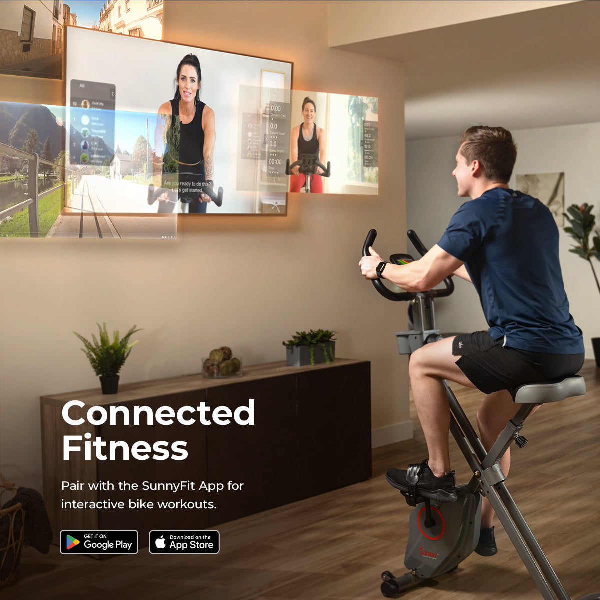 Foldable Magnetic Exercise X-Bike Pro