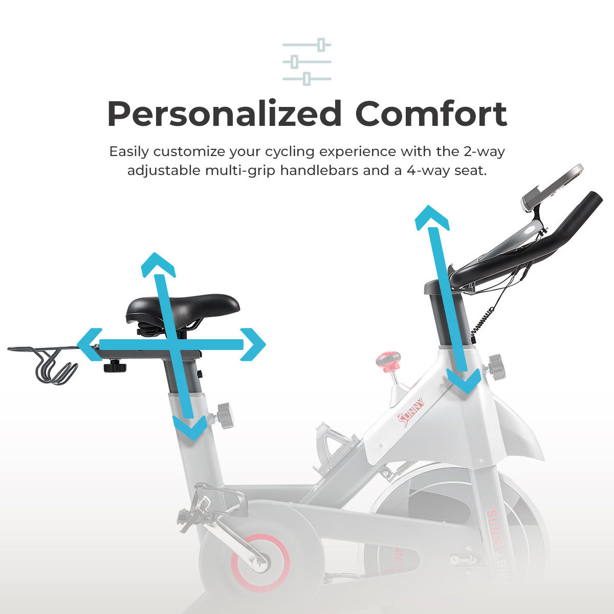 SMART Magnetic Resistance Exercise Bike with Dumbbell Holder